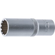 BGS Steckschlüssel-Einsatz Gear Lock tief - Antrieb Innenvierkant 125 mm 1/2 - SW 18 mm - 10258