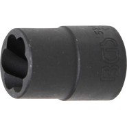 BGS Spiral-Profil-Steckschlüssel-Einsatz / Schraubenausdreher - Antrieb Innenvierkant 125 mm 1/2 - SW 15 mm - 5266-15