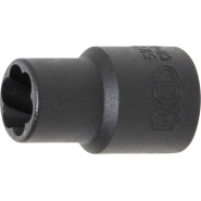 BGS Spiral-Profil-Steckschlüssel-Einsatz / Schraubenausdreher - Antrieb Innenvierkant 10 mm 3/8 - SW 10 mm - 5270