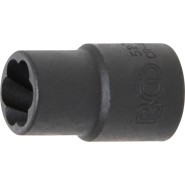 BGS Spiral-Profil-Steckschlüssel-Einsatz / Schraubenausdreher - Antrieb Innenvierkant 10 mm 3/8 - SW 11 mm - 5271