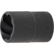 BGS Spiral-Profil-Steckschlüssel-Einsatz / Schraubenausdreher - Antrieb Innenvierkant 10 mm 3/8 - SW 16 mm - 5276