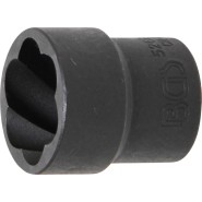BGS Spiral-Profil-Steckschlüssel-Einsatz / Schraubenausdreher - Antrieb Innenvierkant 125 mm 1/2 - SW 22 mm - 5268-22