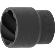 BGS Spiral-Profil-Steckschlüssel-Einsatz / Schraubenausdreher - Antrieb Innenvierkant 125 mm 1/2 - SW 24 mm - 5268-24