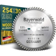 Bayerwald HM Kreissägeblatt - 254 x 2.8/1.8 x 30 Z60 WZ pos. - 111-55060