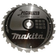 Makita B-33087 Specialized Handkreissägeblatt mit eingelöteten Schneidezähnen 355/30 24 Z