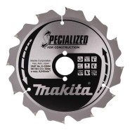 Makita B-33554 Specialized Kreissägeblatt für schwierige Einsätze 190/30 12 Z mit Handkreissägen