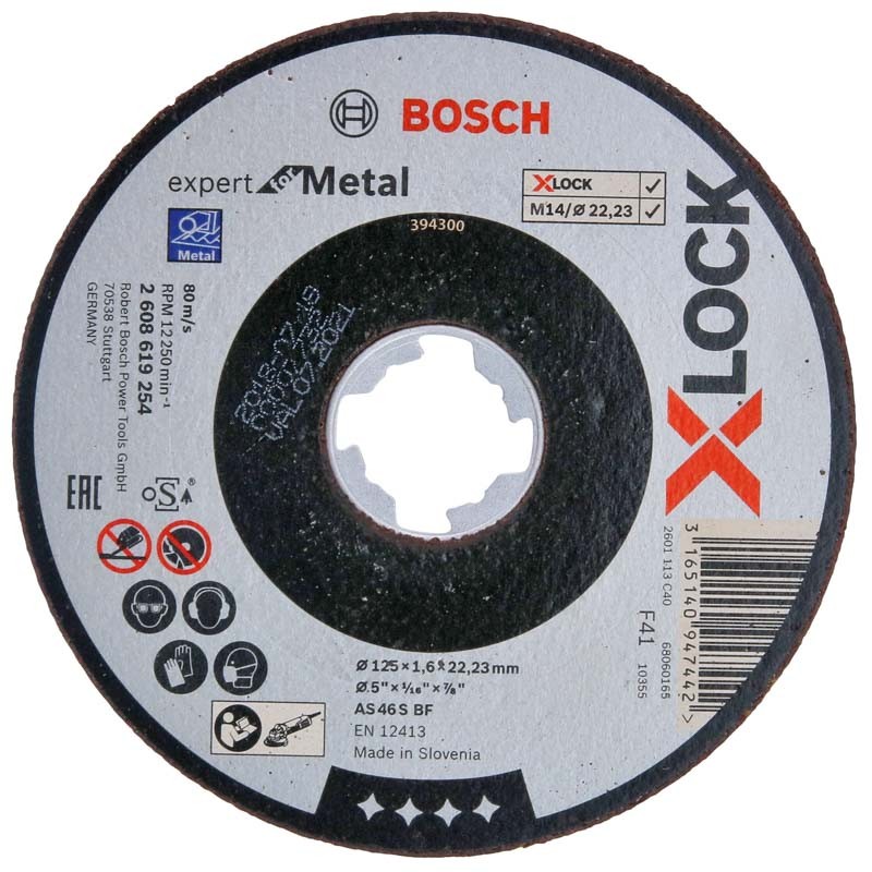 gerade (125 Trennscheibe X-LOCK for 2608619254 Expert Metal mm) - Bosch