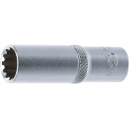 BGS Steckschlüssel-Einsatz Gear Lock tief - Antrieb Innenvierkant 10 mm 3/8 - SW 13 mm - 10353